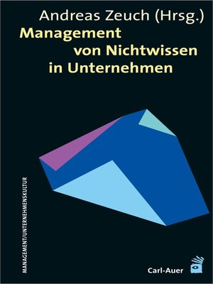cover image of Management von Nichtwissen in Unternehmen